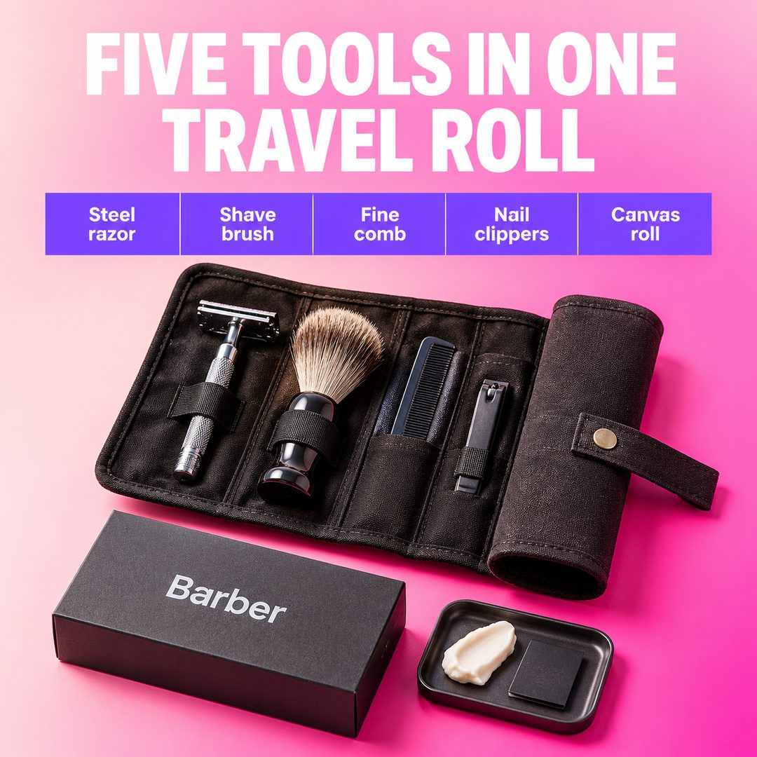 Bundle Showcase + Benefit Bar ad example, invented product