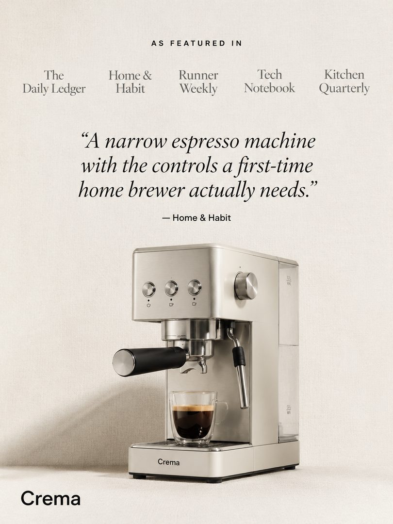 Press / Editorial ad example, invented product