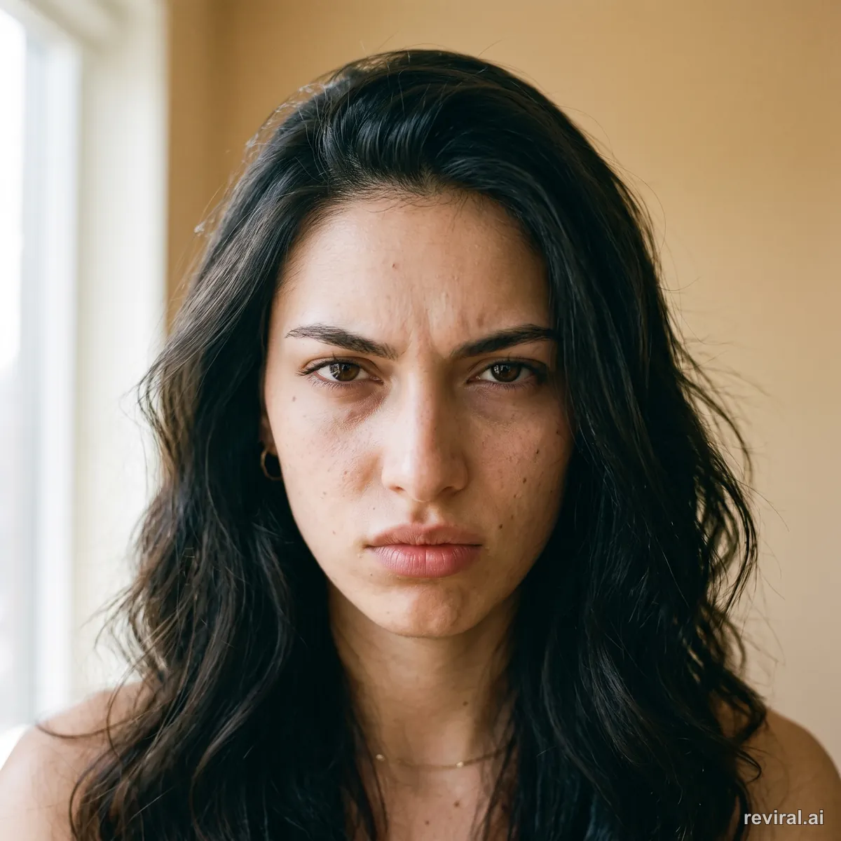 Reference portrait with an angry expression