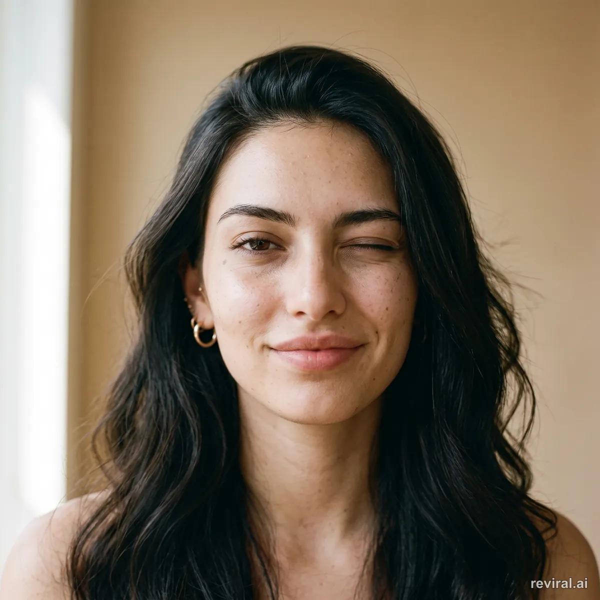 Reference portrait winking