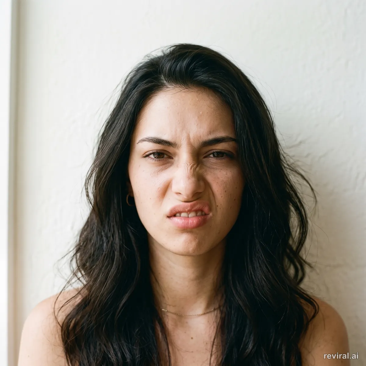 Reference portrait showing disgust