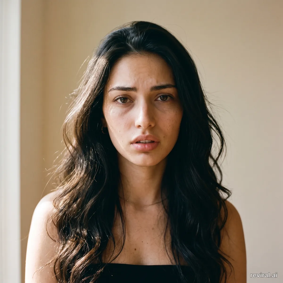Reference portrait with a pleading expression